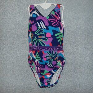 GK Blue Multicolor Leotard NoTag